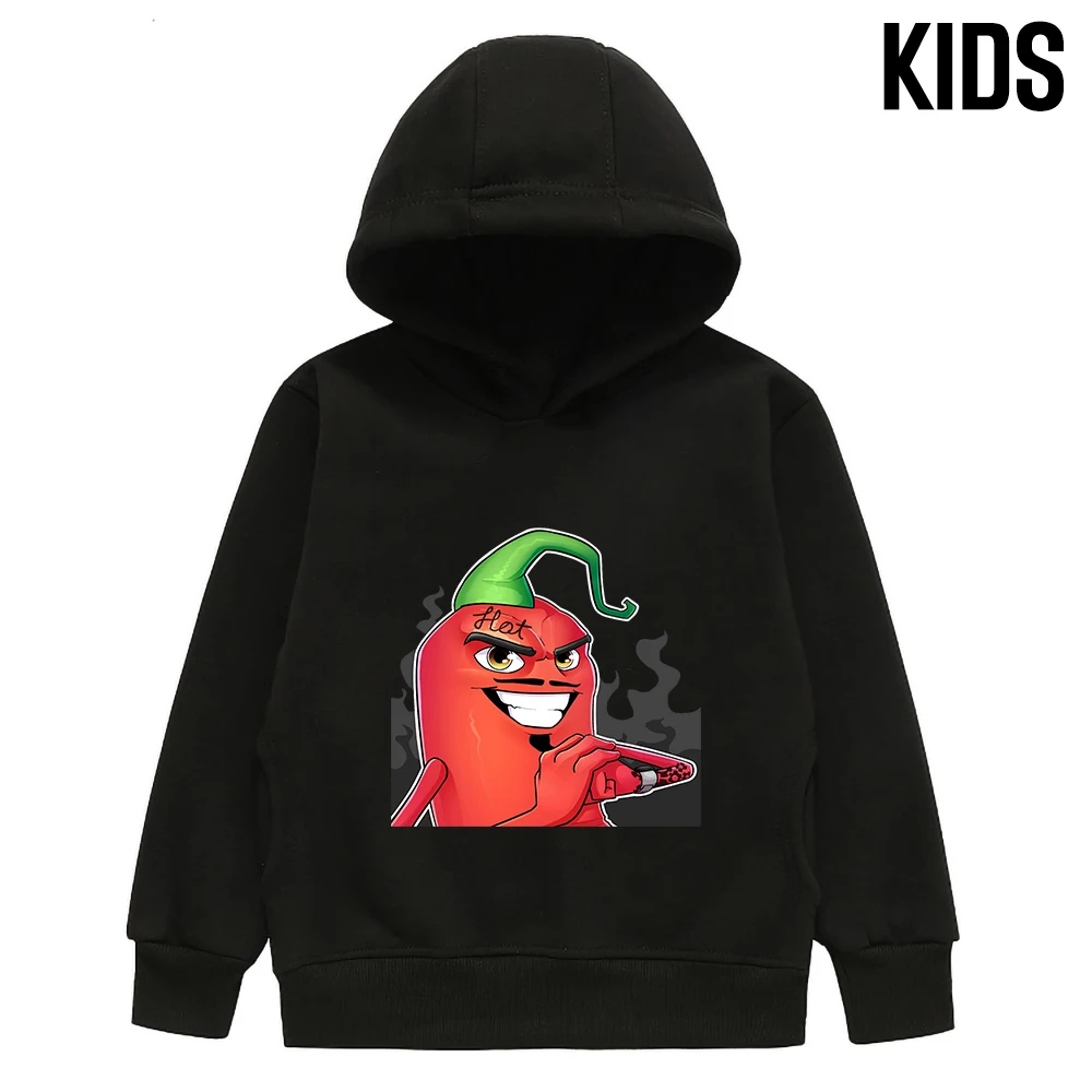 Children's Hoodie Merch EdisonPts Chilli Autumn Winter Kid's Long sleeve Thicked Hooded Sweatshirts Edison Pts Family Clothing