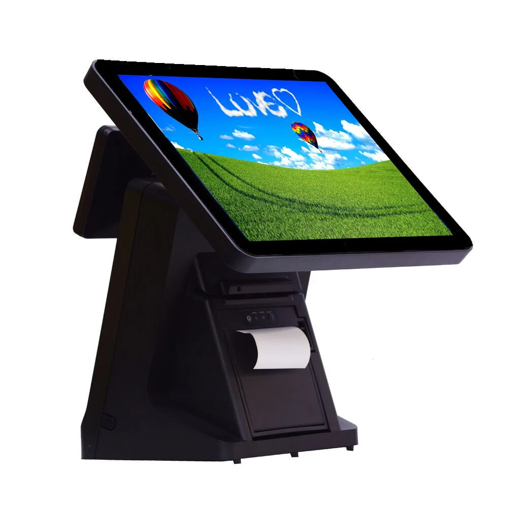 

cash register with 80mm printer VFD 15" capacitive touch screen pos terminal