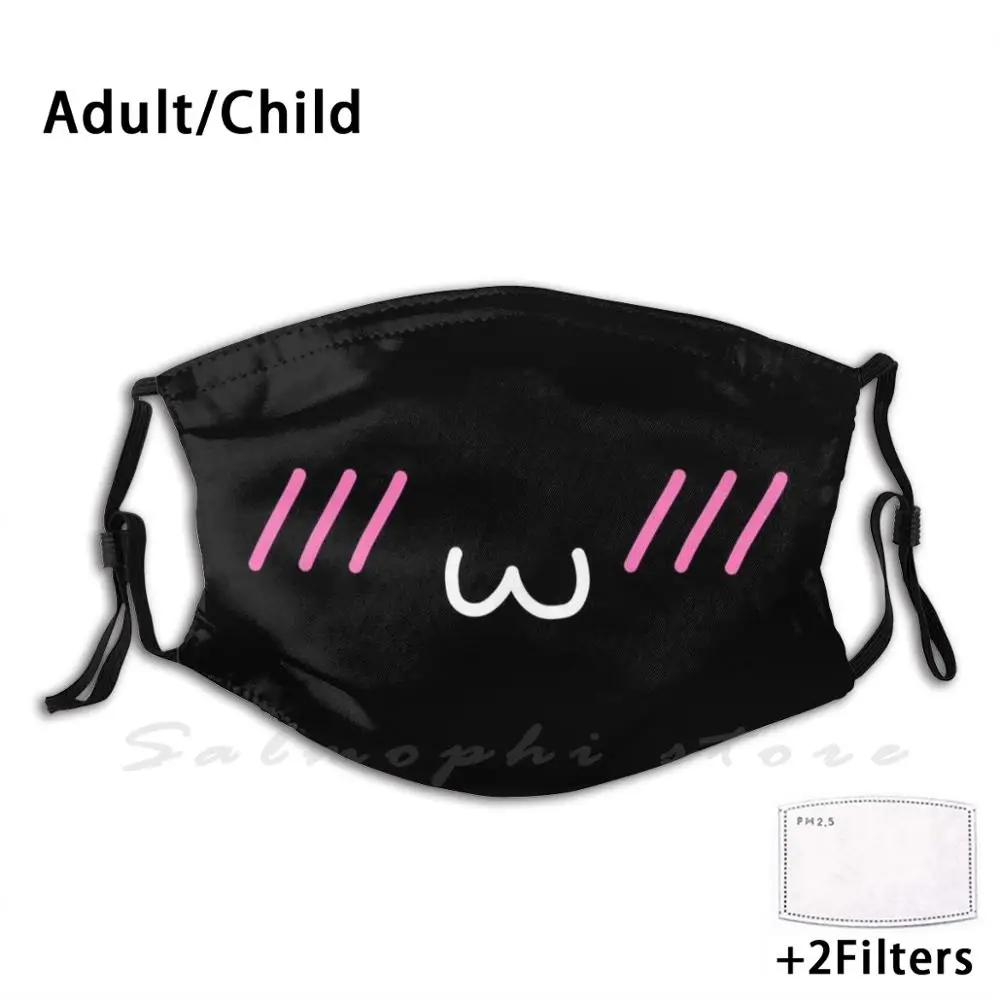 Cutest Anime Mouth Expression Kawaii Black Mouth Mask Adult Kid Filter Diy Cute Anime Mouth Expression Black Anime Mask