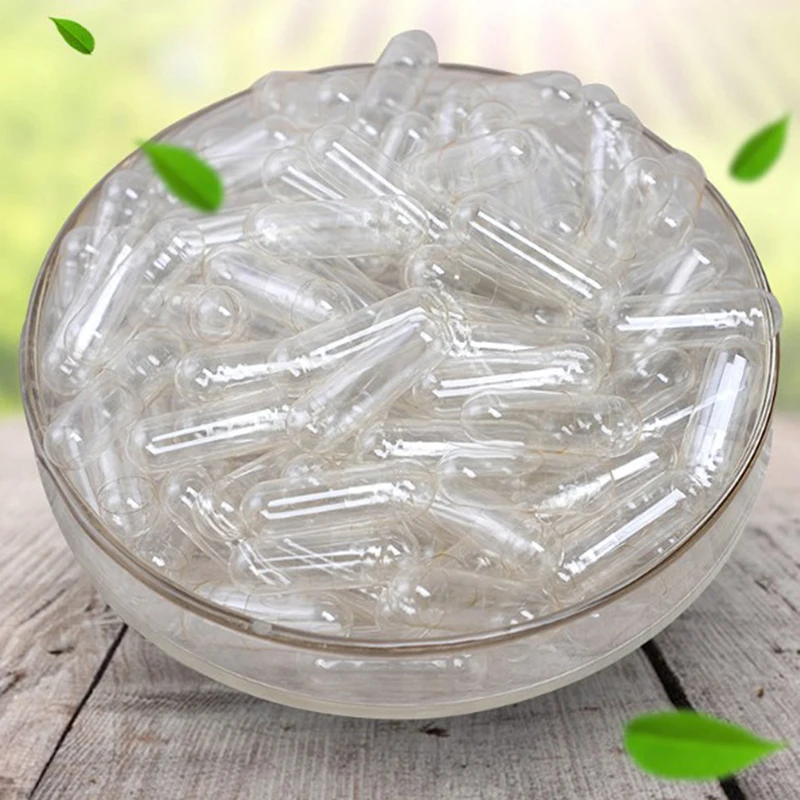 Bộ 1000 Gelatin Viên Nang Gelatin Viên Trống Cứng Gelatin Viên Rõ Ràng Kosher Gel Dành Cho Y Học Viên Đổ Lại Lưu Trữ