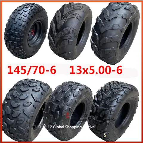 소형 ATV 타이어 145/70-6 14X5.00-6 13X5.00-6 사륜 차량, 50cc 70cc 110cc 소형 ATV 전면 또는 후면 휠에 적합, 6 인치
