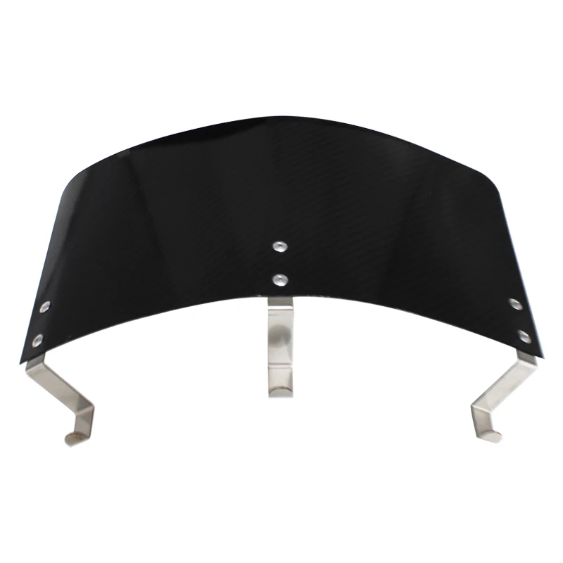 DEFT Stainless Steel Carbon Fiber Style Racing Car Cold Air Intake Cone Sport Air Filter Cover Heat Shield For 2.5\'\'-5\'\' Neck
