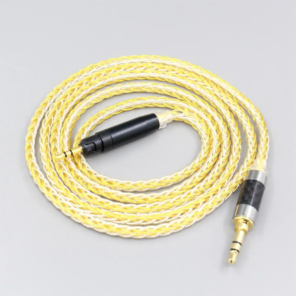 8 Core Silver Gold Plated Braided Earphone Cable For Ultrasone Performance 820 880 Signature DXP PRO STUDIO LN007279