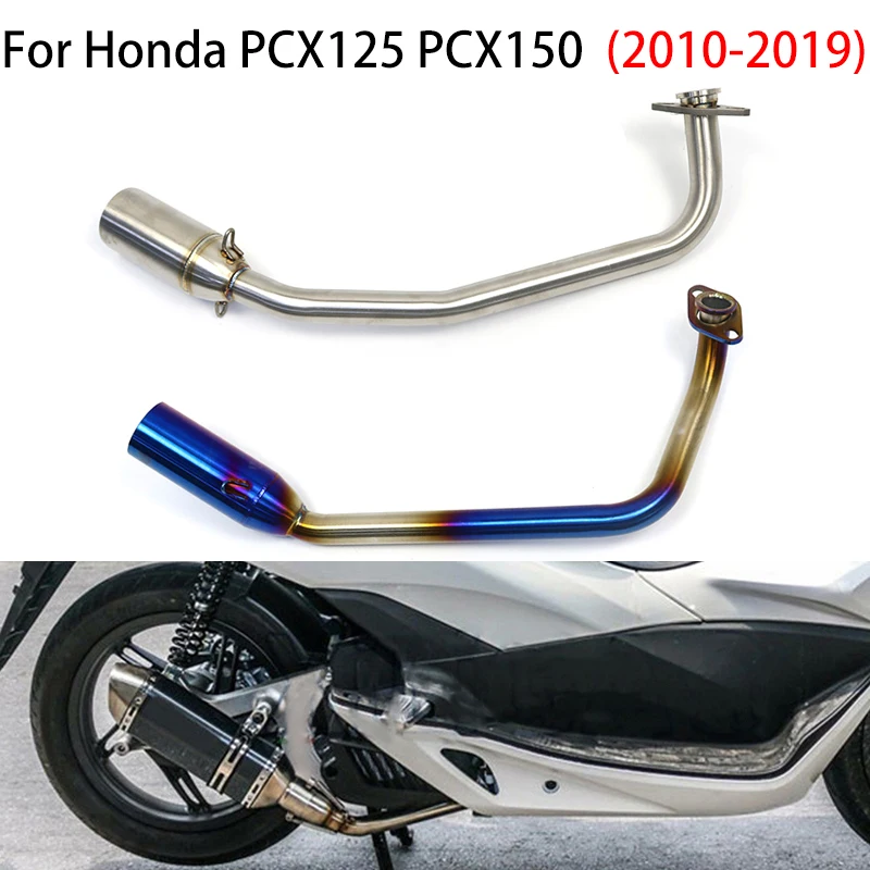 Motorcycle Exhaust Front Pipe Muffler Middle Link Connect Pipe For Honda PCX 125 PCX 150 PCX125 PCX150 2010-2020 Slip On