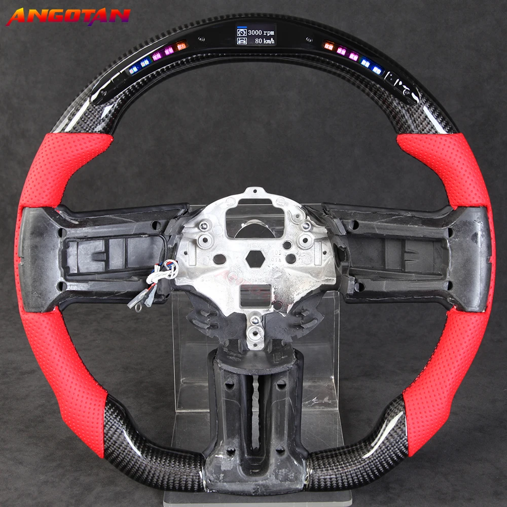 

LED and Carbon Fiber Steering Wheel For Ford Mustang GT350 GT500 RTR 2010-2014