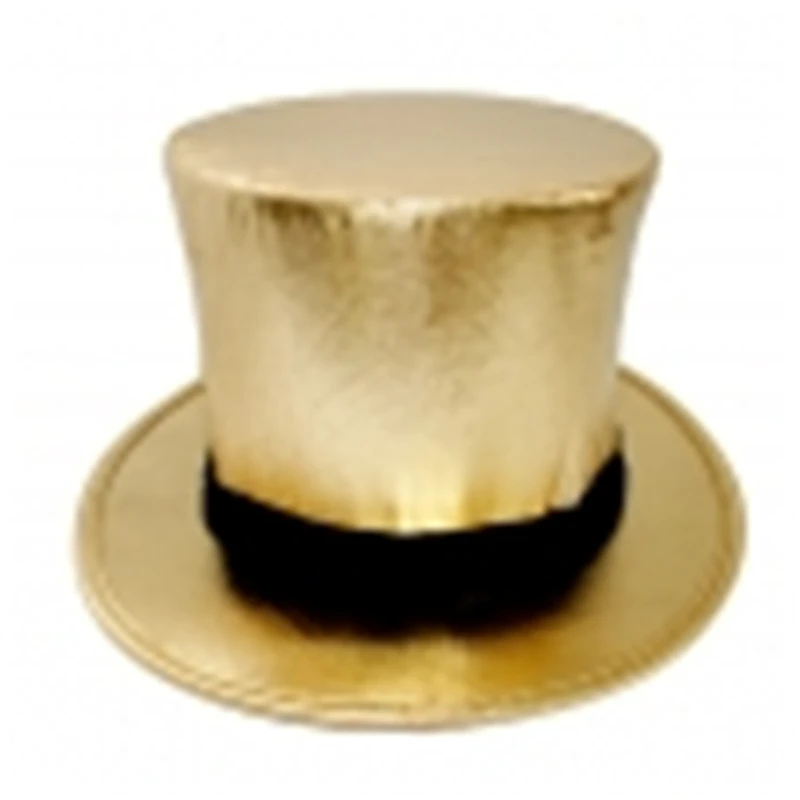 Delux Spring Magic Hat In Golden Color Magic Tricks Magician Folding Hat Magia Stage Accessories Gimmick Prop Classic toys