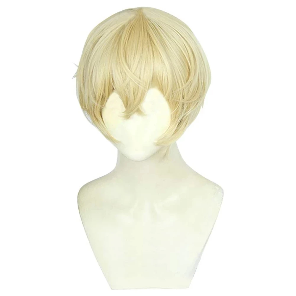 Anime Chifuyu Matsuno Cosplay Wig Short Blonde Black Heat Resistant Synthetic Hair Wigs + Wig Cap