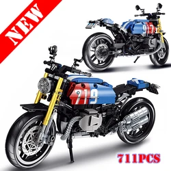 Tech Ideas Famous Racing Motorcycle Building Blocks Moc Locomotive Simulation Model Bricks DIY Toys Gifts for Children