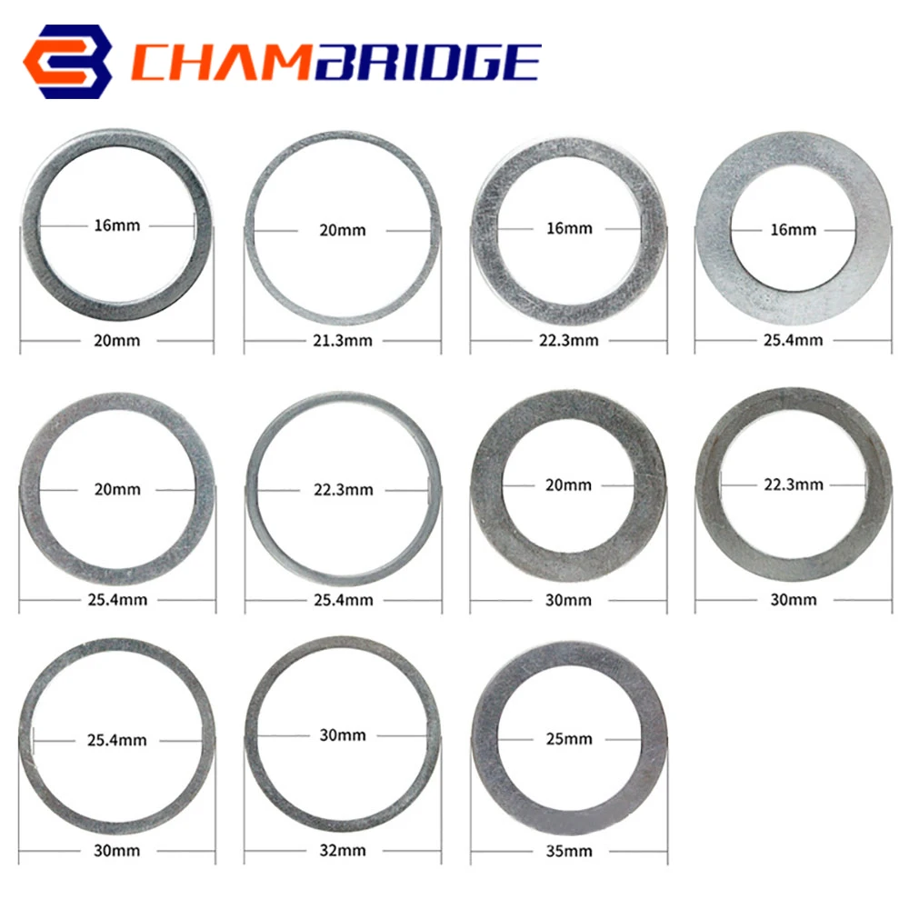 Anéis redutores de lâmina de serra circular, adaptador de anel de conversão, arruela de disco de corte, adaptador de furo interno, arruela de corte