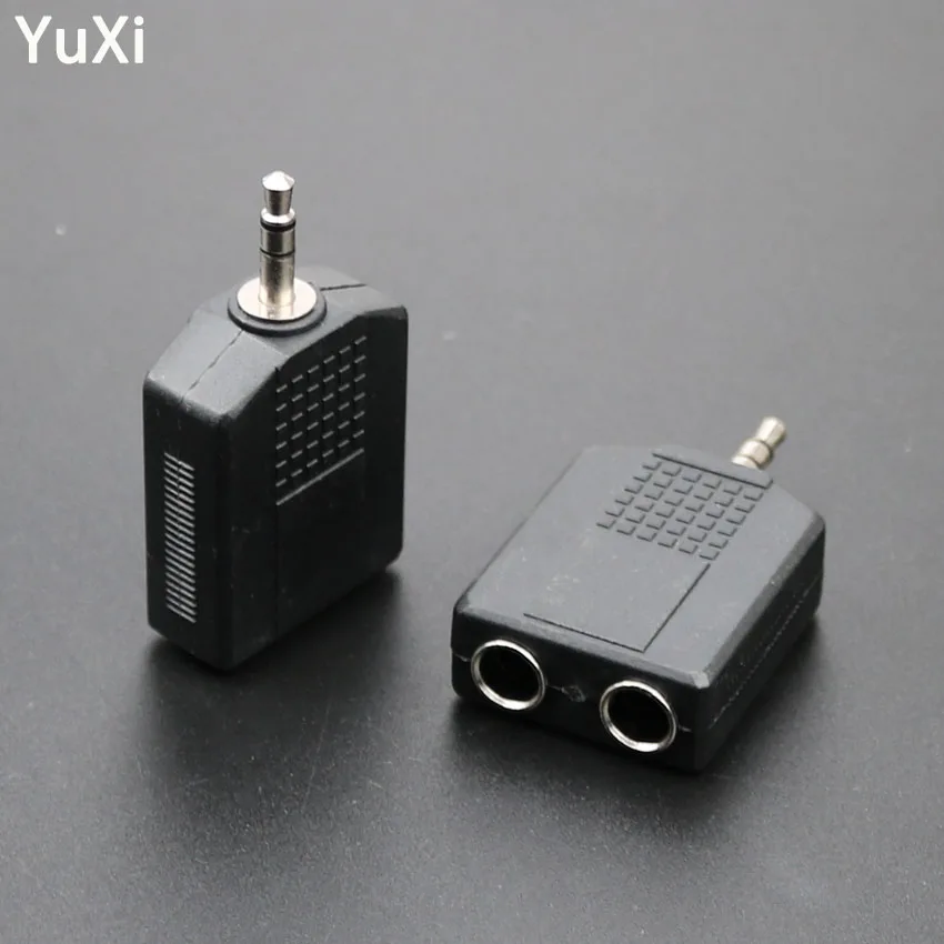 

YuXi Stereo Audio Plug jack Converter Adapter 3.5mm male to Double 6.35mm Female Stereo Y Splitter Audio Jack Adapter