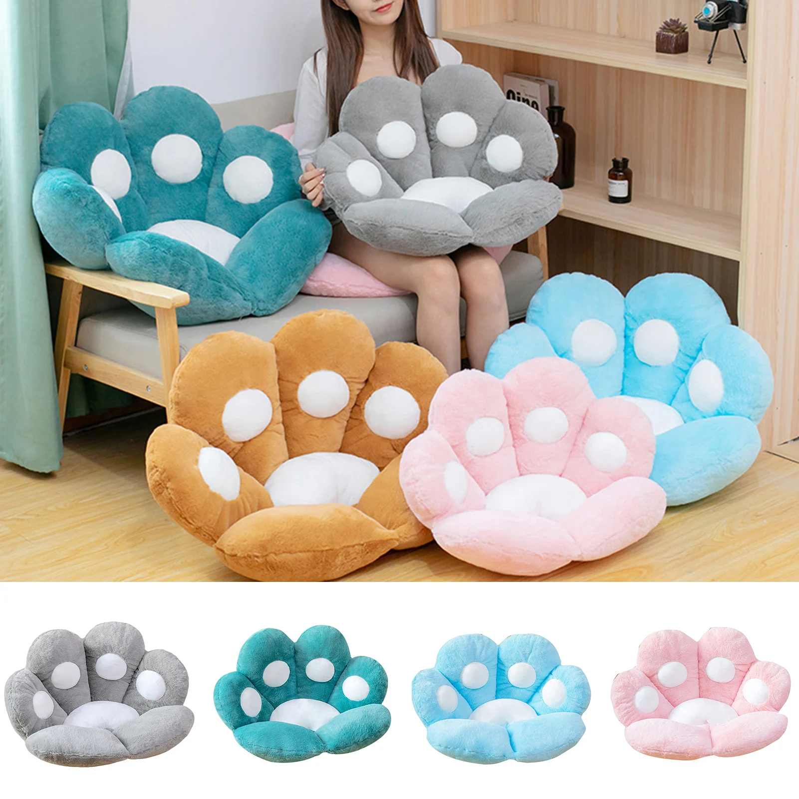 Cat Paw Shaped Seat Cushion for Office Chair, Cute Lazy Sofa, Drop Shipping