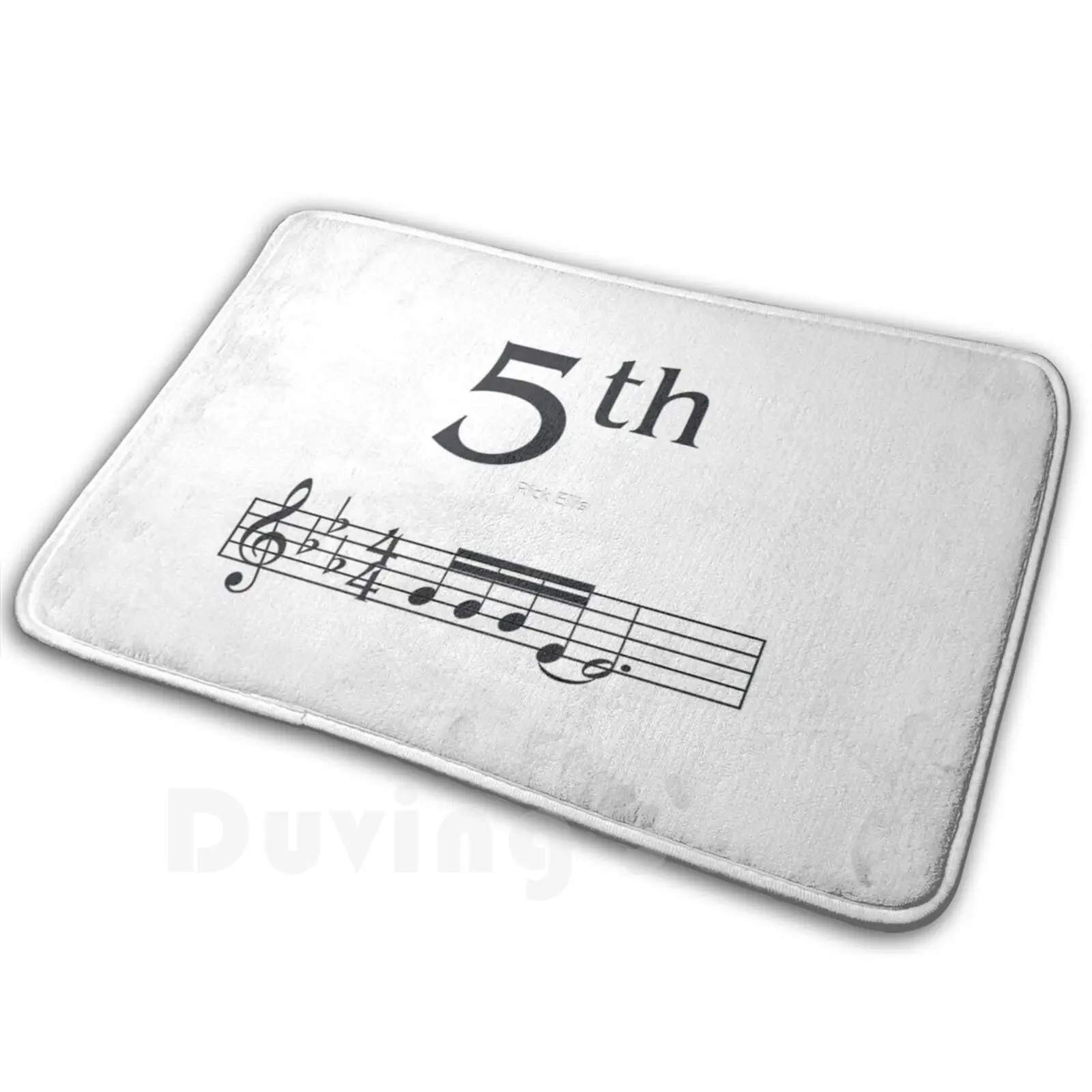 Beethoven's 5th Soft Non-Slip Mat Rug Carpet Cushion Music Beethoven Treble Cleff Classical Music Band