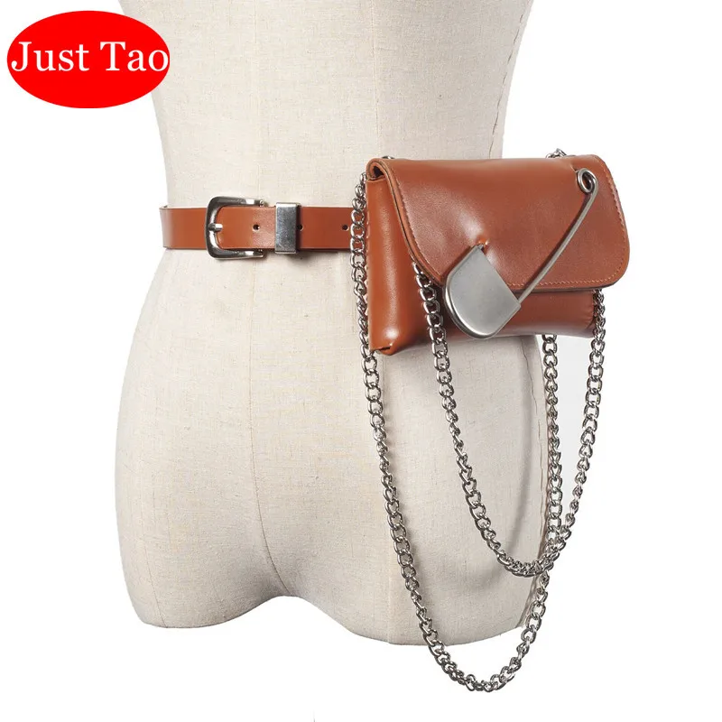 Just Tao New bag lady crossbody bag ins western French niche retro fairy broadband soft big pin  Small coin purse Mini Bag JT082