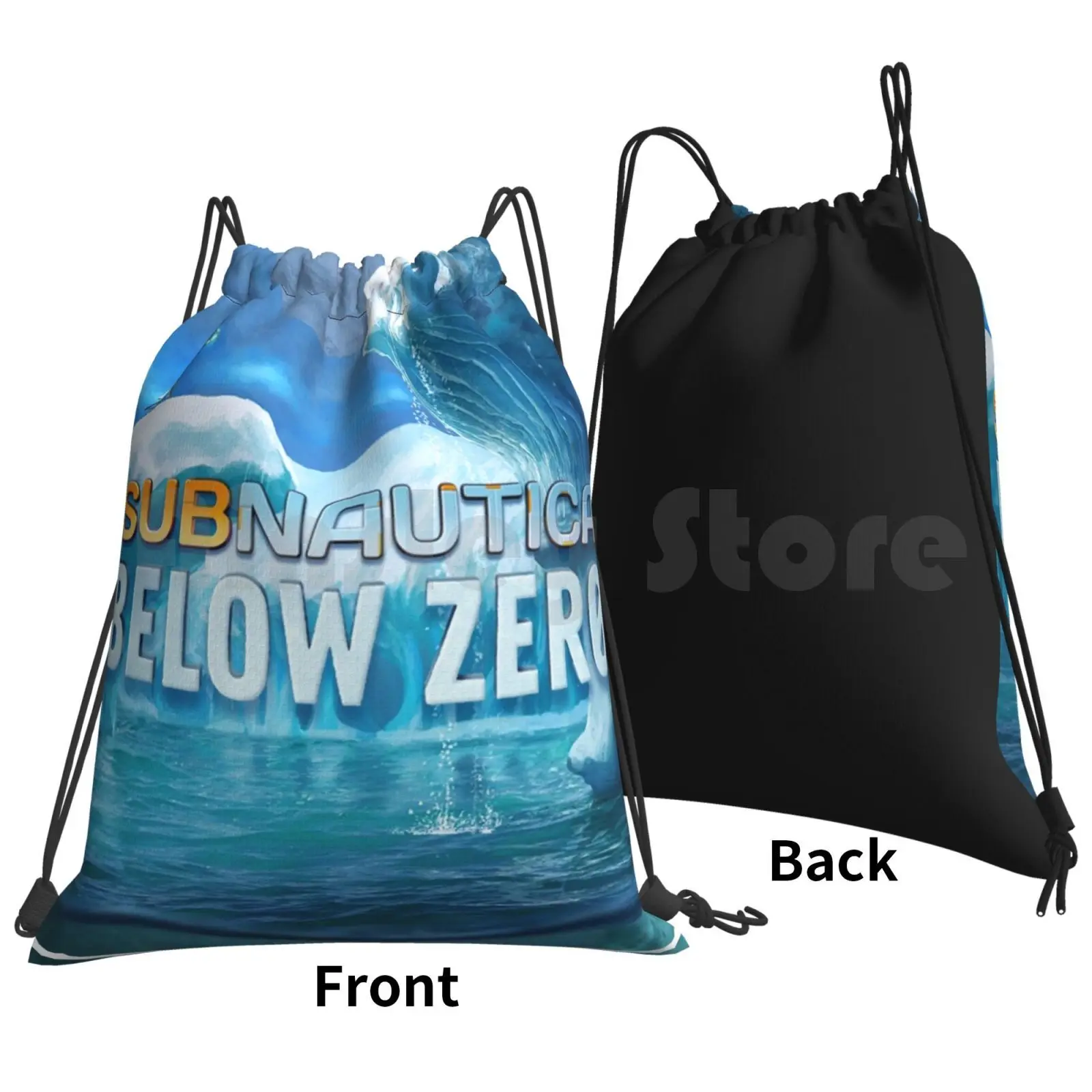 Below Zero Alternative Backpack Drawstring Bags Gym Bag Waterproof Subnatuica Below Zero Fun Games