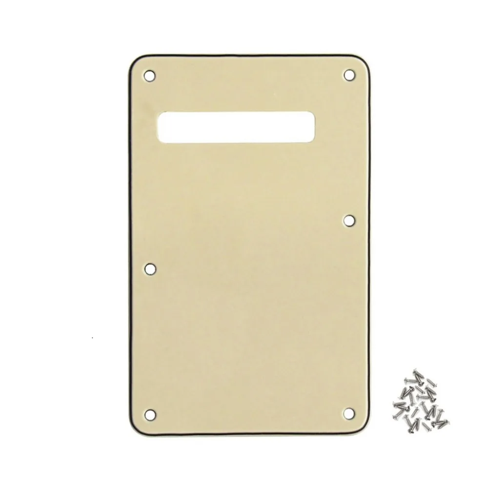 FLEOR 1pc ST Gitarre Schlagbrett Tremolo Hohlraum Abdeckung Gitarre Zurück Platte Rückplatte mit Schrauben für FD ST – Detail 4