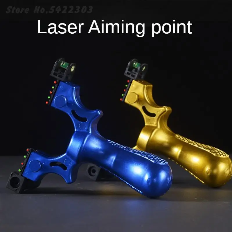 Powerful Hunting Laser Slingshot With Level High Precision Instrument Outdoor Catapult Slingshot Balls Laser Aiming Accessories