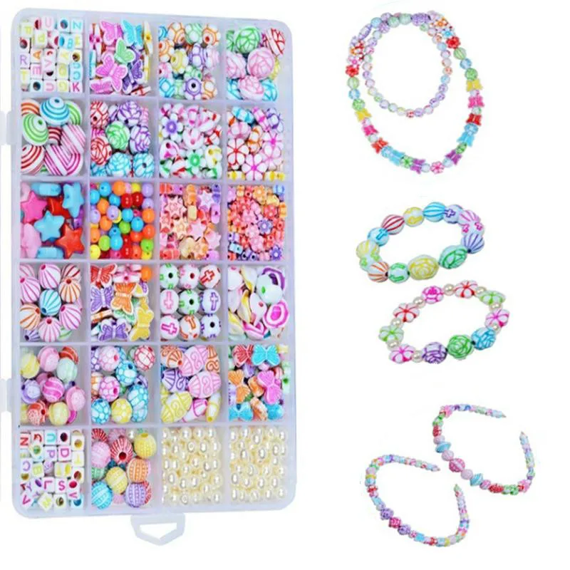 Kit de joyería hecho a mano, cuentas espaciadoras sueltas creativas, fabricación de manualidades, pulsera, collar, regalo