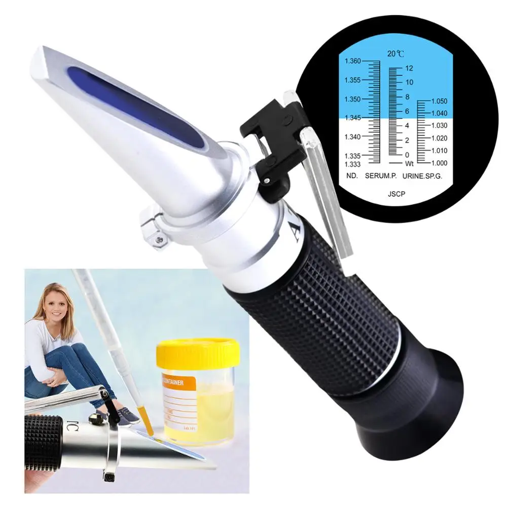 Human Clinical Refractometer Measurement Serum Protein Urine SG RI Tri Scale ATC Refractometer