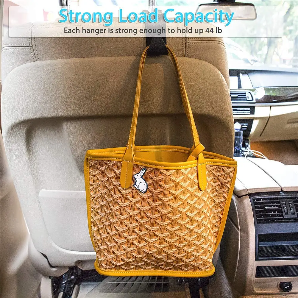 Car Vehicle Headrest Hooks 1 Piece Portable Organizer Holder for Handbag Purse Cloth Grocery