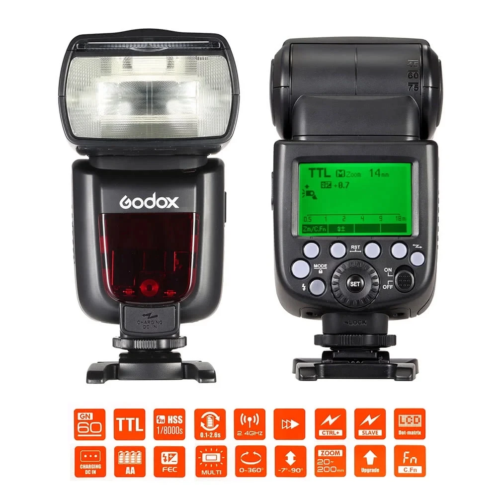 Godox TT685IIS Camera Speedlite TTL GN60 2.4G Wireless HSS 1/8000S For Sony A77II A7RII A7R A58 A99 ILCE6000L ILDC Camera