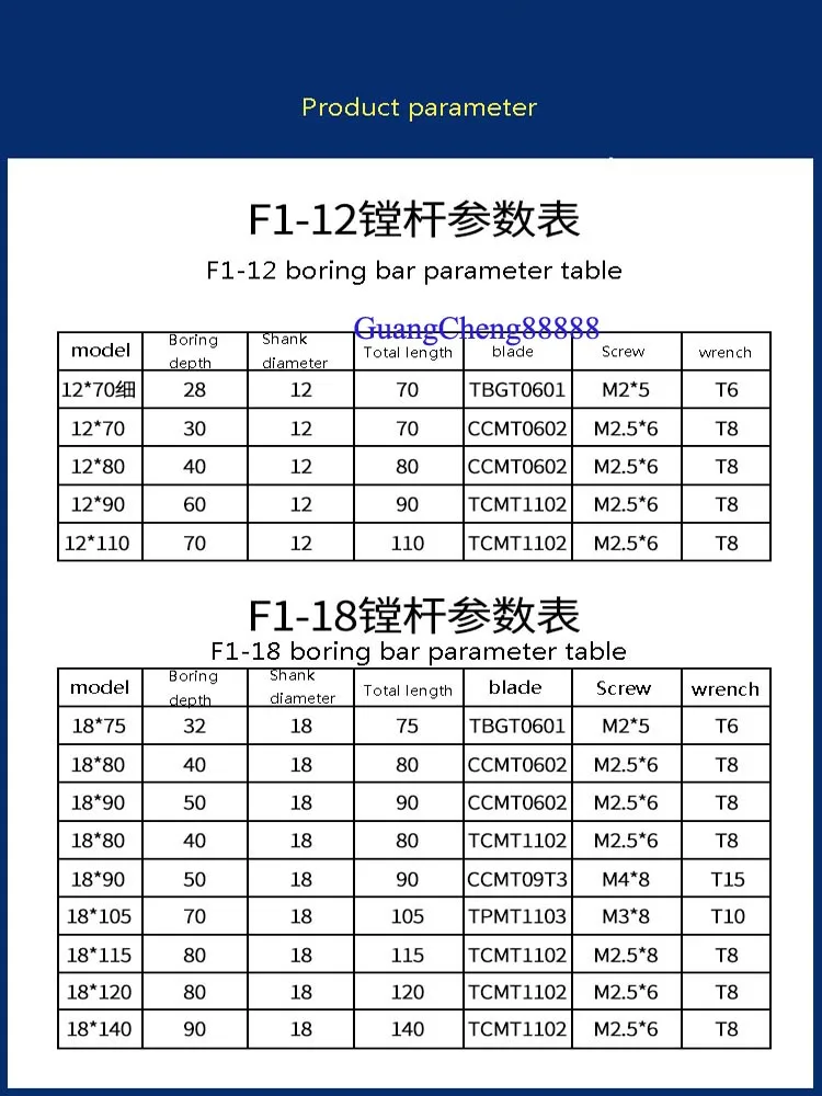 1pc New Milling Machine Fine-Tuning Boring Device CNC Machine Clip Toolholder F1-12/18 Boring Toolholder Blade Boring Bar