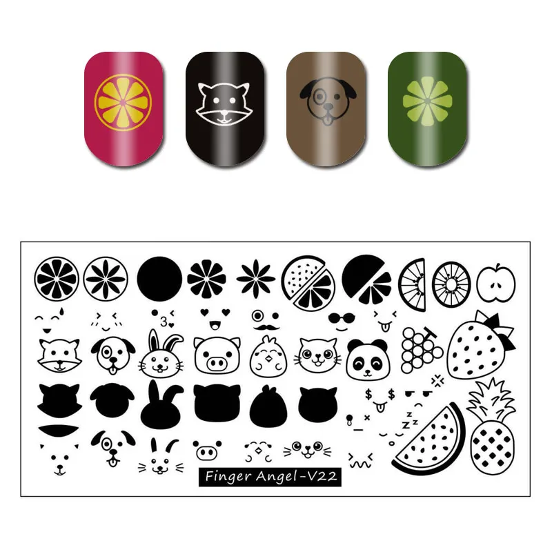 1Pc girasole Nail Stamping Plates Geometric Nail Template Plate rettangolo Stencil Stamp per Nail Art Decoration Manicure Finga1