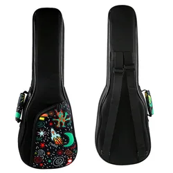 Beautiful quality ukulele bag padded case backpack 23 24 concert uke 26 inches tenor uku soft gig cover double strap kids gift