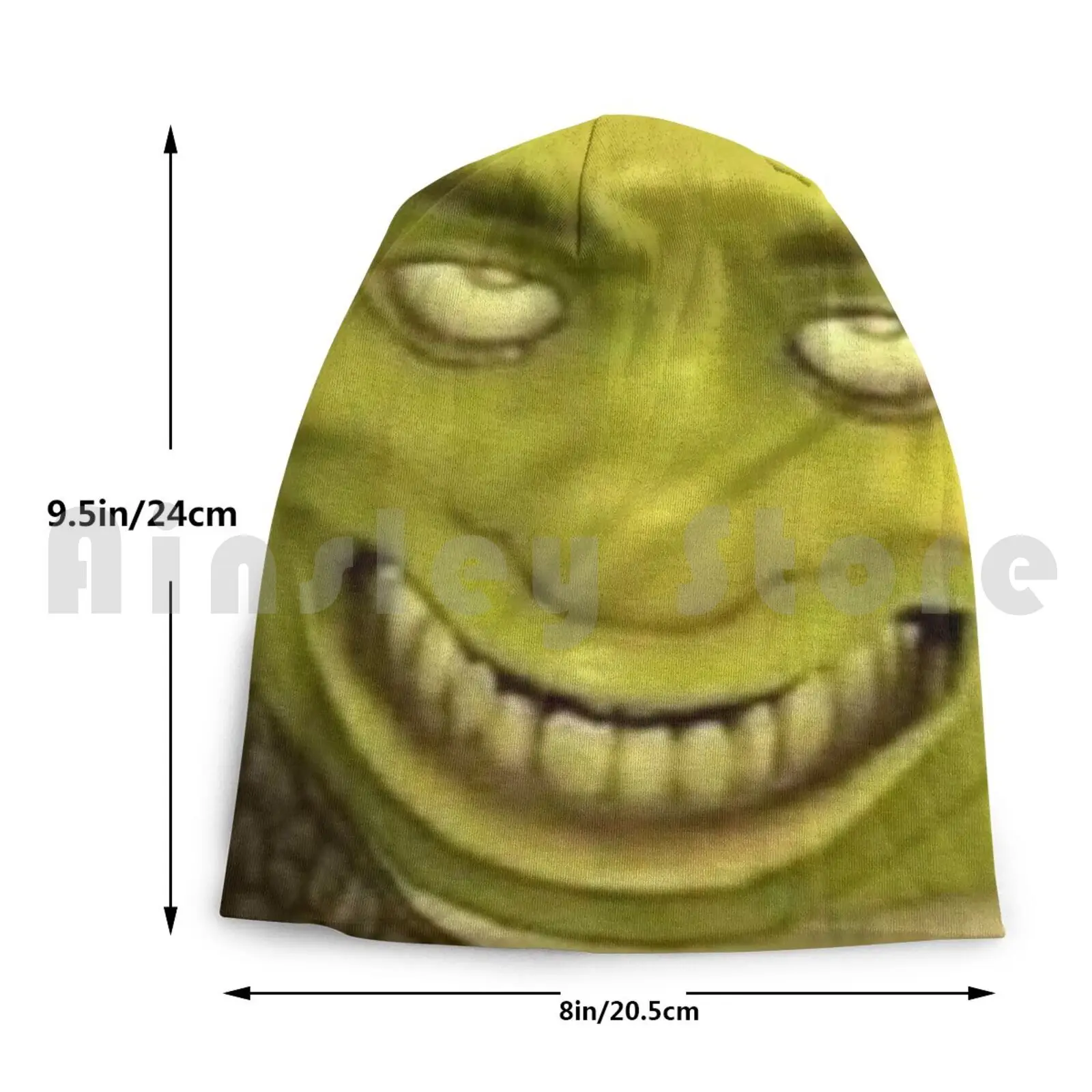 DIY Imprimir Almofada Shrek Memória Máscara, Beanie Hedging Cap, Rosto