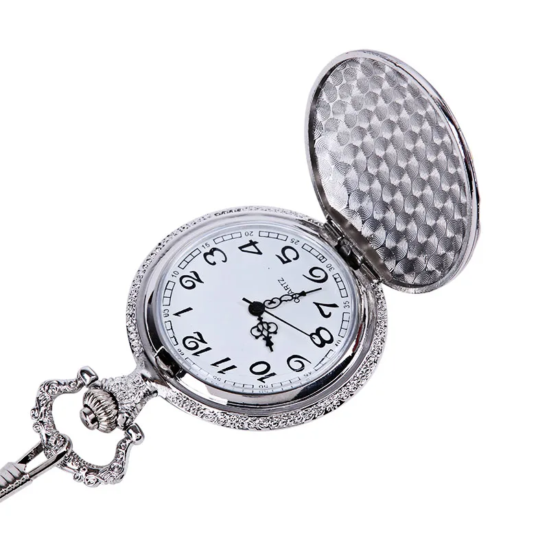 1035Lucky fish pocket watch srebro i złoto karp trend zawieszone ozdoby bogaty znak retro zegarek kieszonkowy kwarcowy z naszyjnikiem