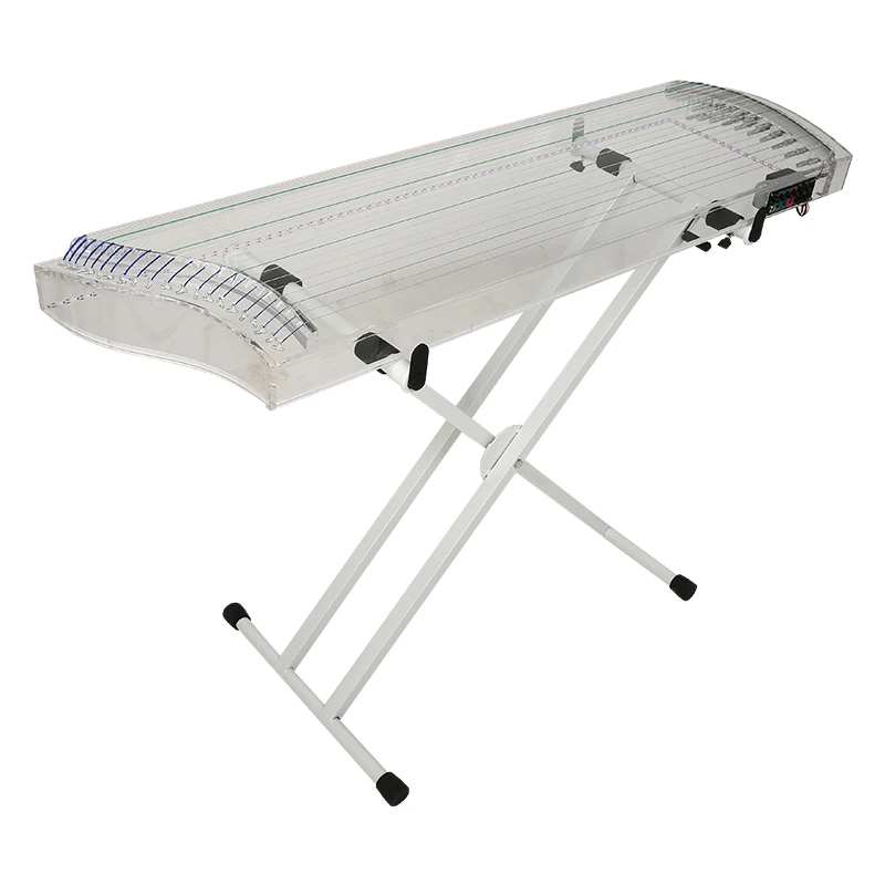 New Crystal Electronic Guzheng Performance Electric Guzheng Transparent Acrylic Material 7-string Zither Musical Instrument