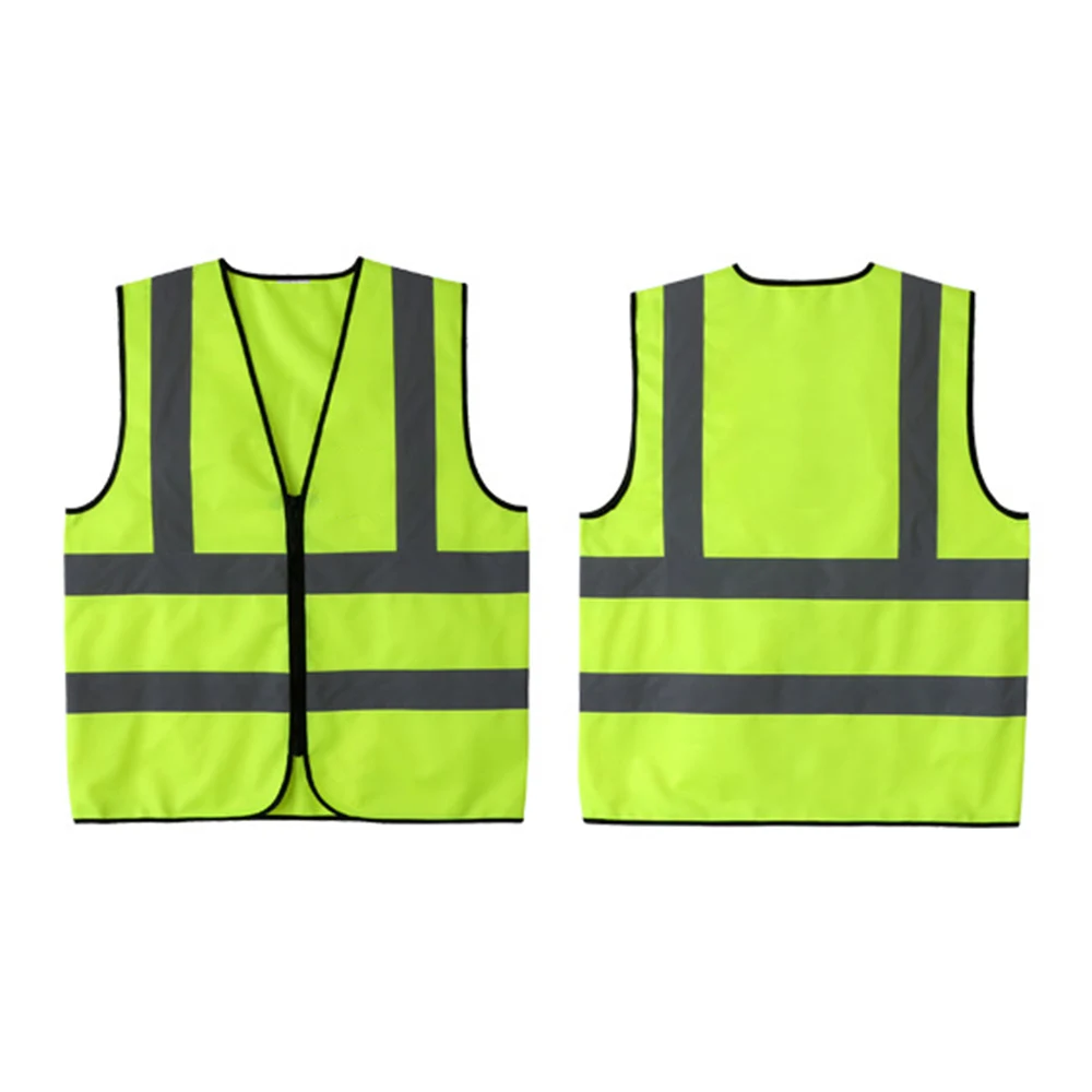 สูงสีเหลืองเสื้อกั๊กสะท้อนแสง Workwear ความปลอดภัยสำหรับ Night Running คนขี่จักรยาน Night ทำงานเสื้อผ้าเรืองแสง