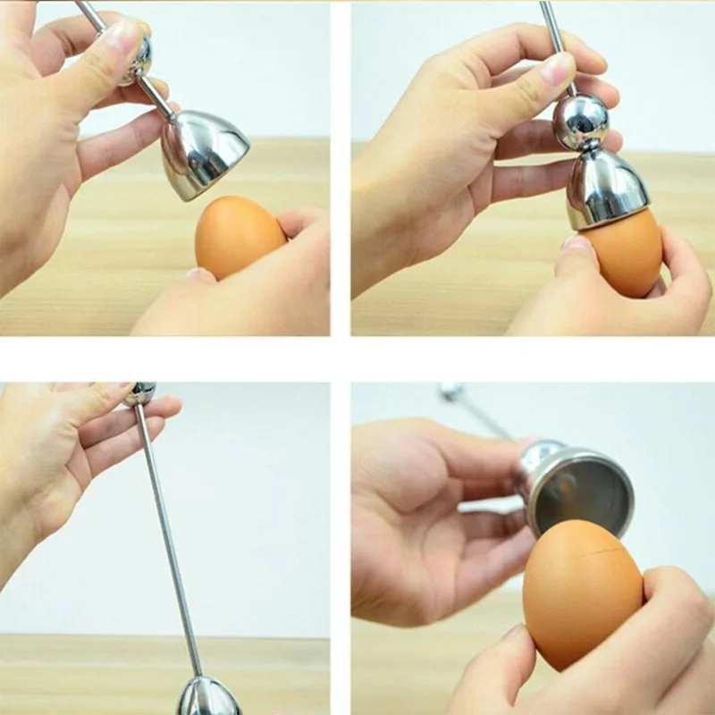 Egg Topper Cracker Egg Cutter Opener Scissors Shell Boiled Kitchen Tool Cooked Snipper Stainless Steel Break Beat Clipper