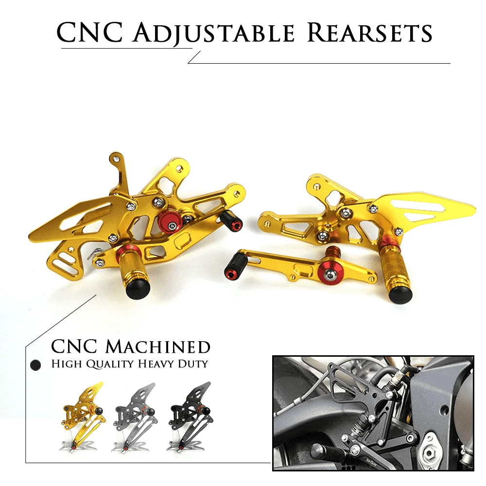 

Motorcycle Accessories CNC Aluminum Footrest Rear Sets Adjustable Rearset Foot Pegs for BMW S1000RR S 1000 RR 2015-2018