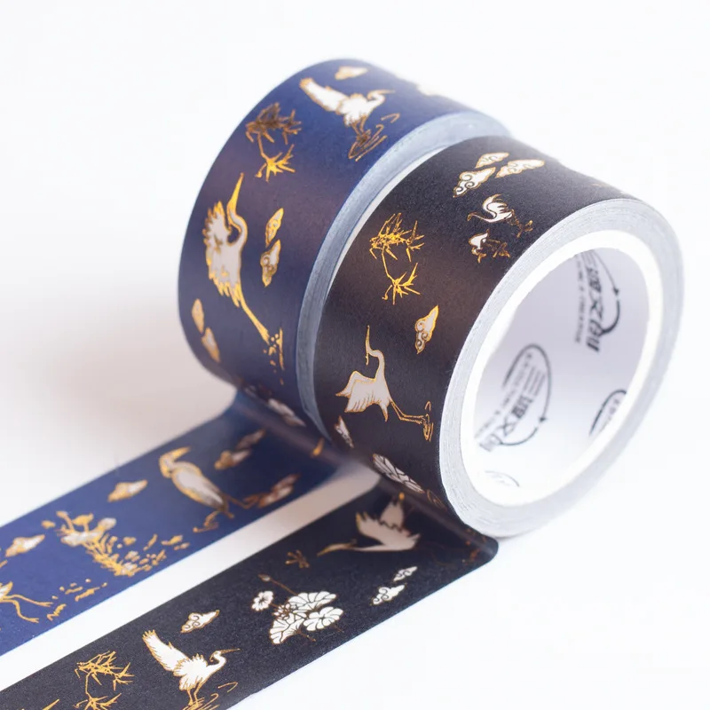 1pcs Cartoon Classic Chinese Style Washi Tape Creative Egret Series Adhesive Tape Fashion Stationery Home Decoration Supplies