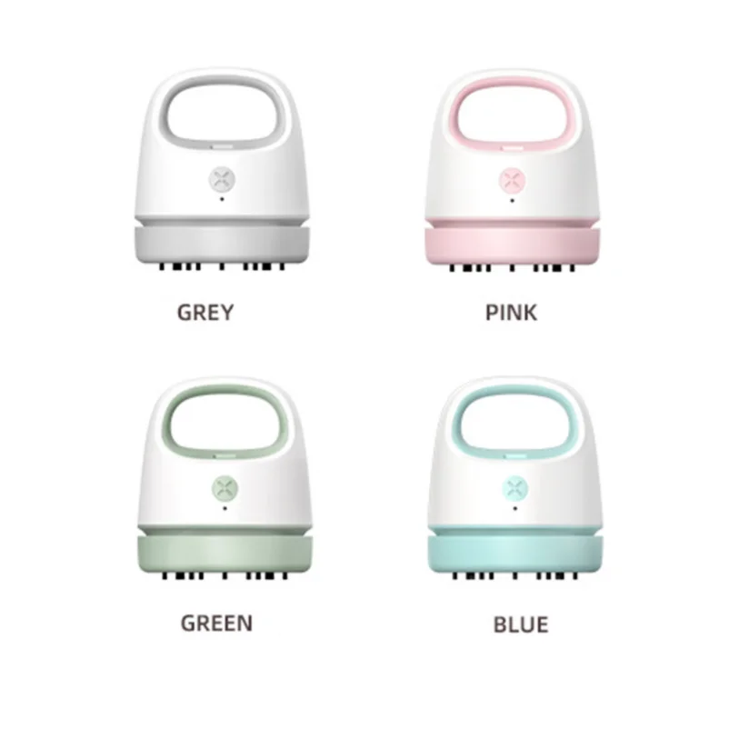 Aspirapolvere da tavolo con ricarica USB, spazzola per la depilazione di animali domestici, collettore di polveri portatile