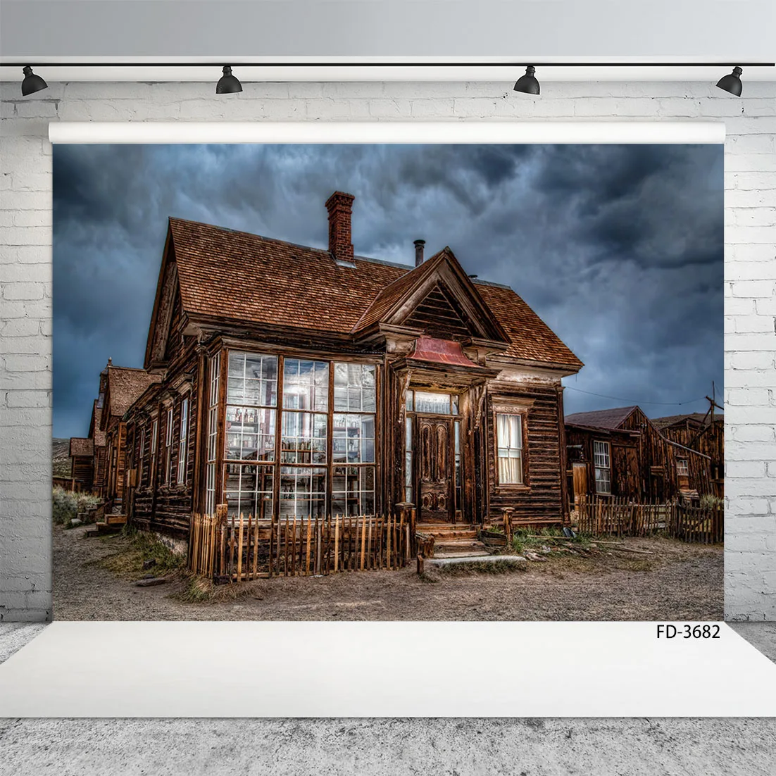 Del Bambino del Bambino Da Sposa Ritratto Fotografia di Notte Cielo Nuvoloso di Casa di Legno di Paesaggio Sullo Sfondo Photophone Photo Studio Sfondo Puntelli