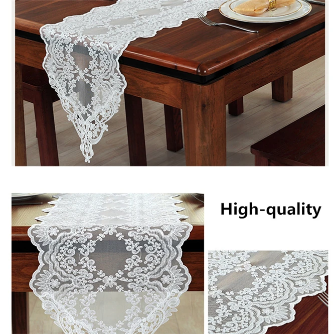 

Europe embroidered table runner flag table cover Lace Cloth table cloth coffee table flag white TV cabinet long tablecloth