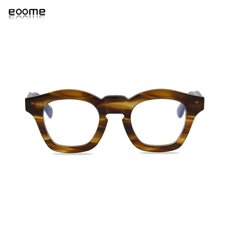 eoome Men HandMADE 1960's Japan Vintage frames Italy Acetate eyeglass Frames Prescription Classical Style Full Rim Top Quality