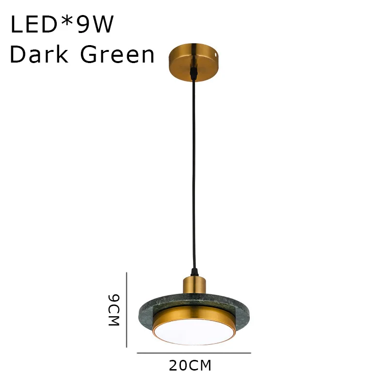 Affordable Luxury LED Marble Aisle Dining Chandelier Post-Modern Minimalist Nordic Light Luxury Single Head Bedroom Bedside Lamp - Image 5