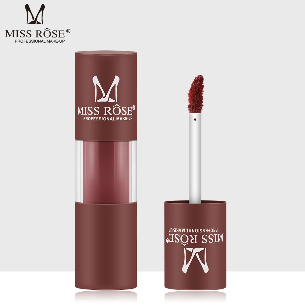 Fog Surface Matte Lipstick Pumpkin Color Brick Lip Glaze Waterproof Long-lasting Lip Gloss Makeup Cosmetic Gift for Women