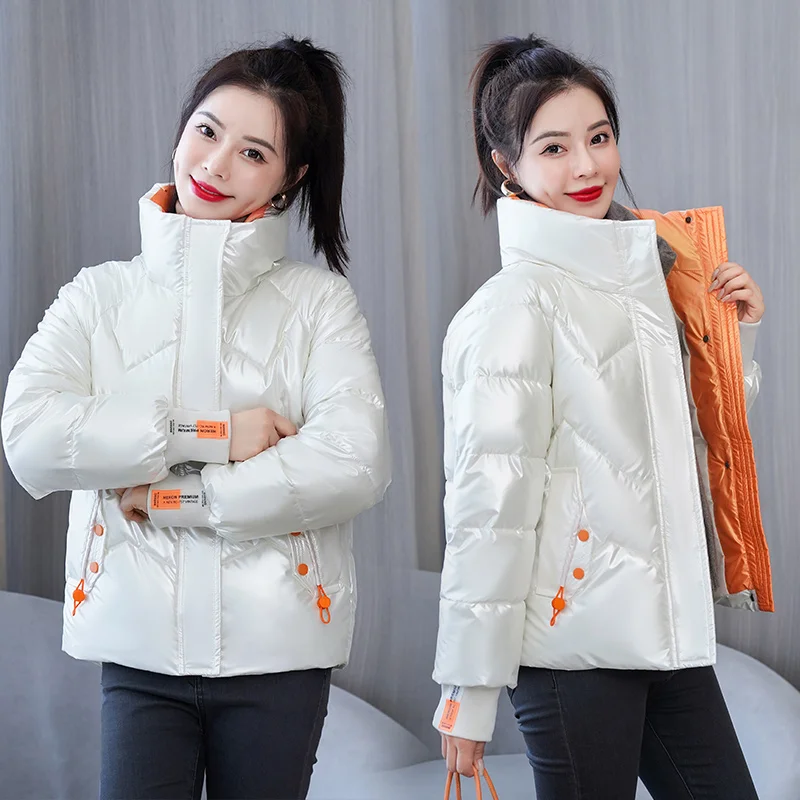 

Korean Thick Warm Down Cotton Jacket Women Coat Winter Parka Coats Female Short Outerwear Fashion 2022 Slim Overcoat Ladies