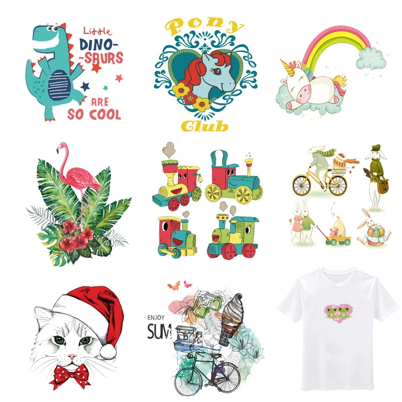 Iron-on Transfers for Clothing Patches for Clothes Letters Stickers Diy Cute Patch Flex Fusible Transfer Vinyl Adhesive Stripe I