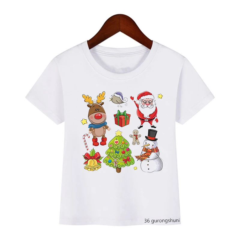 Nova chegada 2022 crianças camiseta pinguim dos desenhos animados natal impressão gráfica meninos/meninas t camisas universais bonito crianças camiseta topos