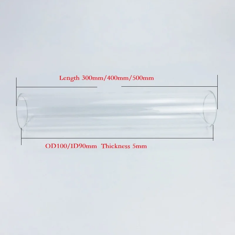 

Borosilicate Glass Column, Outer Diameter 100mm ,Inside Diameter 90mm, Height 300/400/500mm Glass Column