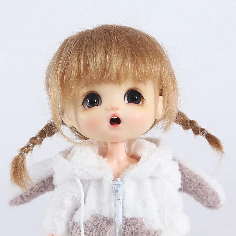 Fashion BJD SD Wig OB11 Wig 1/8 Bjd doll Accessories High Temperature Fiber/synthetic Mohair/Mohair doll hair Lovely bjd wig