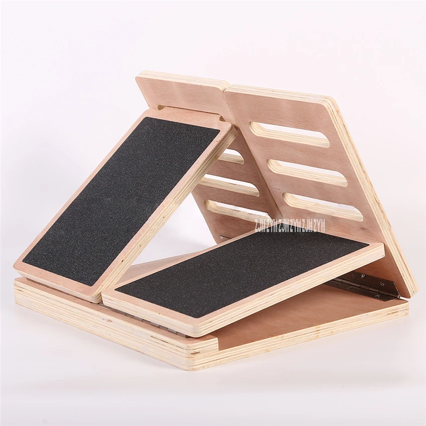 Wood Stretch Board Folding Foot Massage Pedal Rocker Foldable 4 Gears Yoga Stretching Plate Calf Tendon Muscle Stretcher Device