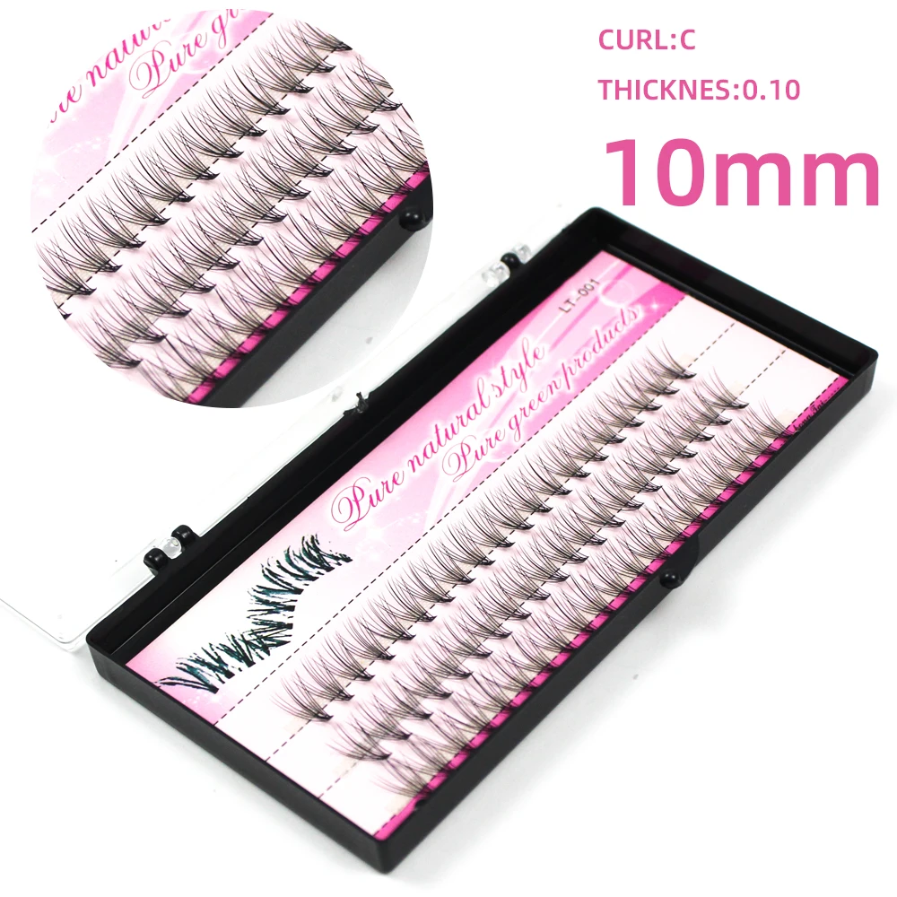 60pcs Individual Cluster Eye Lashes Professional Makeup Grafting Fake False Eyelashes for Eyelash Extensions False Eyelashes Tab