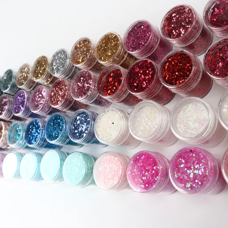 Nail Dip Powder Set 4 Boxes/set of Mermaid Nail Art Glitter Powder Sequins Sparkling Trinkets Pigment Flake Gel Nail Decoration