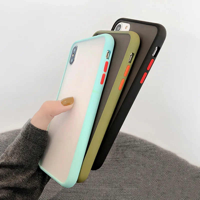Silicone Translucent Matte Phone Case For iPhone X XR XS 11 Pro Max 7 8 Plus SE 2020 2022 Shockproof Frosted Back Cover