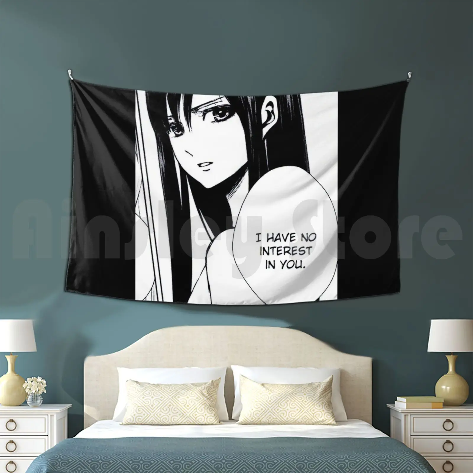 Citrus Manga Black Version Tapestry Living Room Bedroom Manga Anime Japanese Tokyo Japan Idc Dont Care Anime Girl Loli